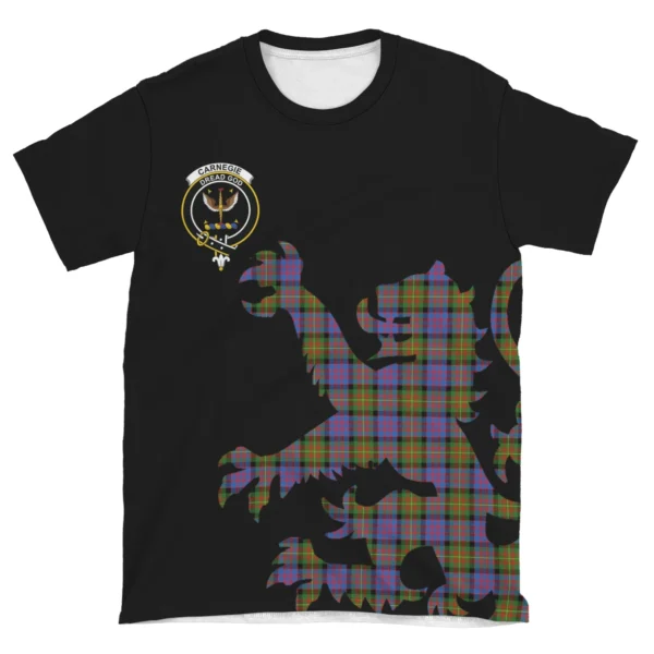 Carnegie Ancient Clan T-shirt, Scottish Tartan Carnegie Ancient Clans T-shirt Lion & Thistle Style - Image 4