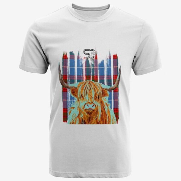 Dalmahoy Clan T-Shirt, Scottish Tartan Dalmahoy Clans T-Shirt Highland Cow Style