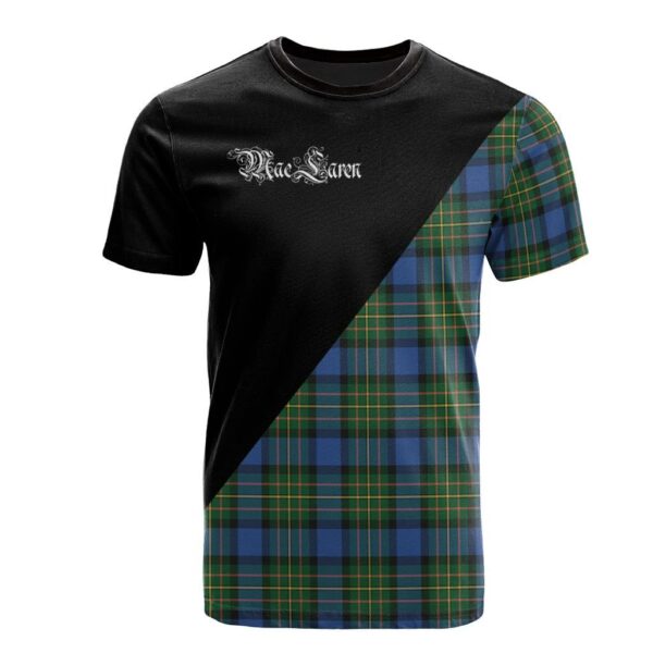 MacLaren Ancient Clan T-Shirt, Scottish Tartan MacLaren Ancient Clans T-Shirt Military Logo Style