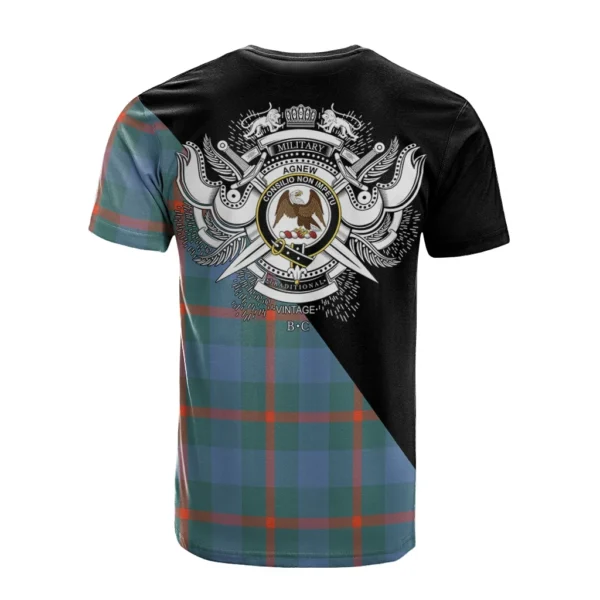 Agnew Ancient Clan T-Shirt, Scottish Tartan Agnew Ancient Clans T-Shirt Military Logo Style - Image 2