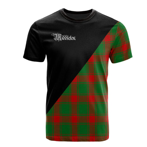 Middleton Modern Clan T-Shirt, Scottish Tartan Middleton Modern Clans T-Shirt Military Logo Style