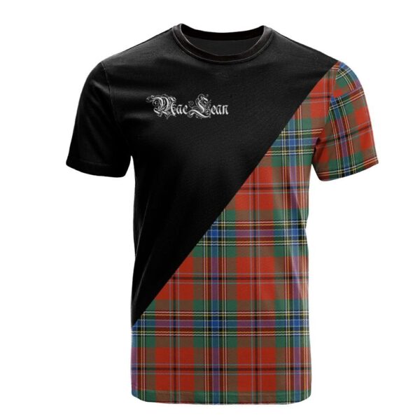 MacLean of Duart Ancient Clan T-Shirt, Scottish Tartan MacLean of Duart Ancient Clans T-Shirt Military Logo Style