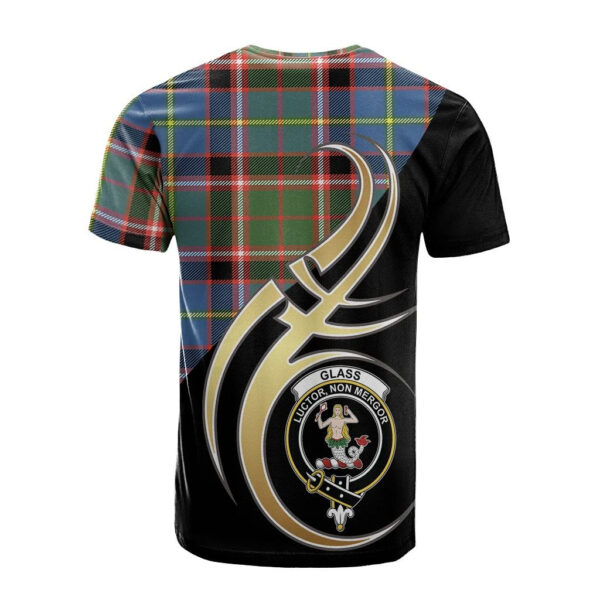 Glass Clan T-Shirt, Scottish Tartan Glass Clans T-Shirt Believe In Me Style - Image 2