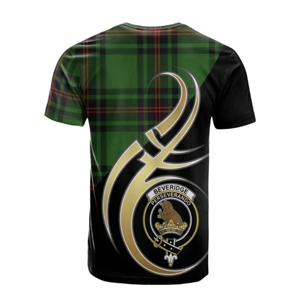 Beveridge Clan T-Shirt, Scottish Tartan Beveridge Clans T-Shirt Believe In Me Style - Image 2