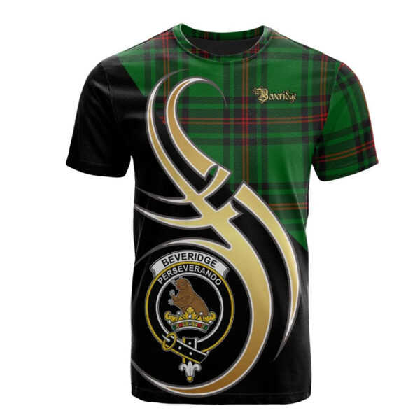 Beveridge Clan T-Shirt, Scottish Tartan Beveridge Clans T-Shirt Believe In Me Style