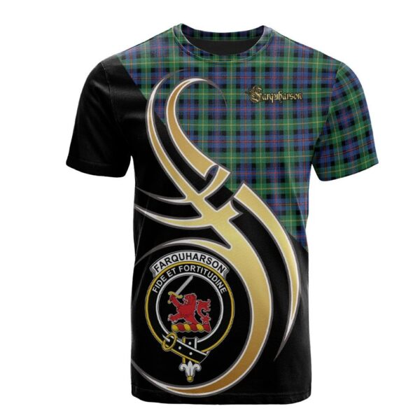 Farquharson Ancient Clan T-Shirt, Scottish Tartan Farquharson Ancient Clans T-Shirt Believe In Me Style