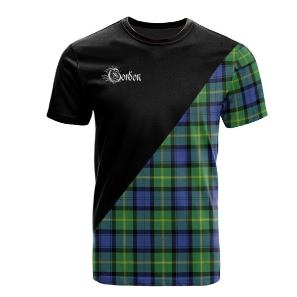 Gordon Old Ancient Clan T-Shirt, Scottish Tartan Gordon Old Ancient Clans T-Shirt Military Logo Style