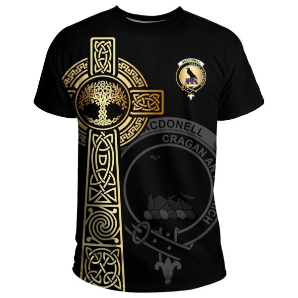 MacDonell (of Glengarry) Clan T-shirt, Scottish Tartan MacDonell (of Glengarry) Clans T-shirt Tree Of Life Style