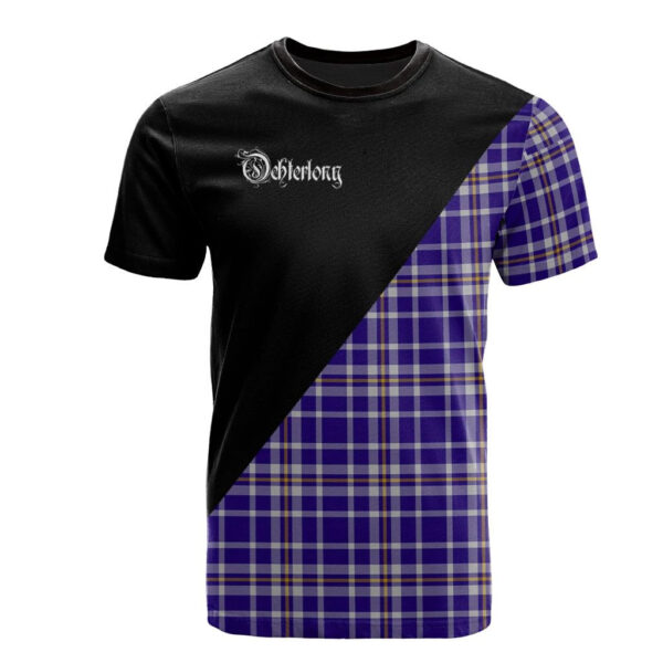 Ochterlony Clan T-Shirt, Scottish Tartan Ochterlony Clans T-Shirt Military Logo Style