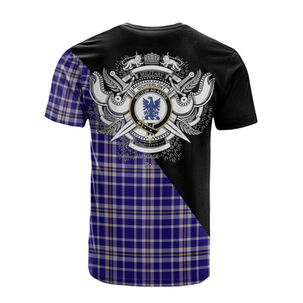 Ochterlony Clan T-Shirt, Scottish Tartan Ochterlony Clans T-Shirt Military Logo Style - Image 2