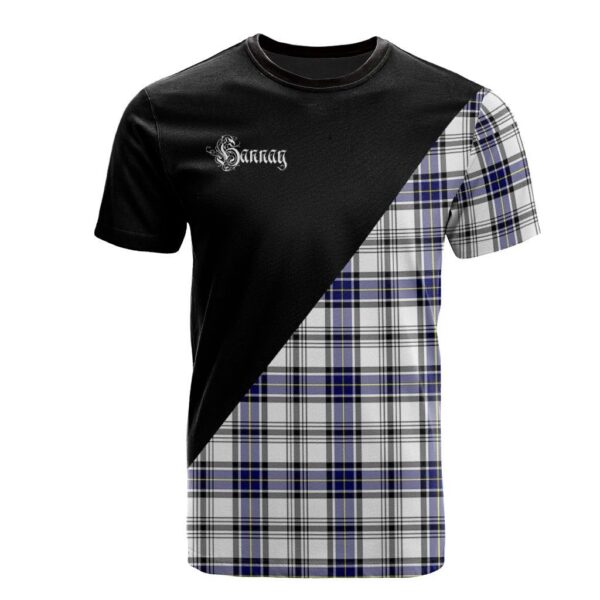 Hannay Modern Clan T-Shirt, Scottish Tartan Hannay Modern Clans T-Shirt Military Logo Style