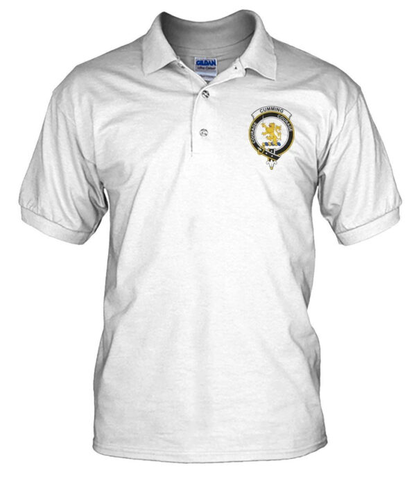 Cumming Clan Polo Shirt, Scottish Tartan Cumming Clans Polo Shirt Badge Style