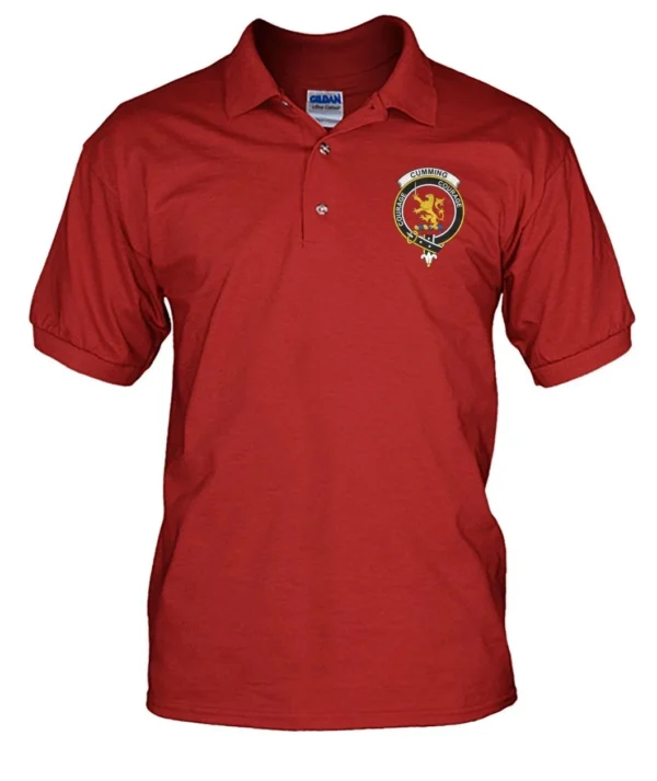 Cumming Clan Polo Shirt, Scottish Tartan Cumming Clans Polo Shirt Badge Style - Image 3