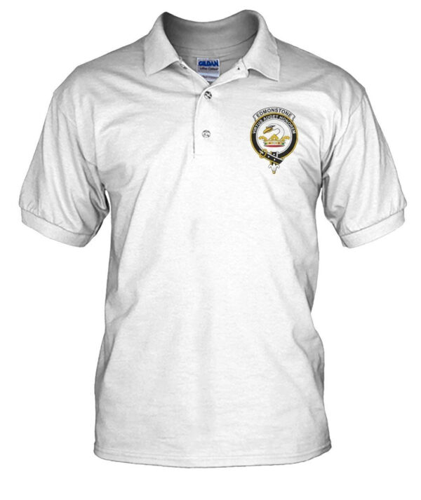 Edmonstone Clan Polo Shirt, Scottish Tartan Edmonstone Clans Polo Shirt Badge Style