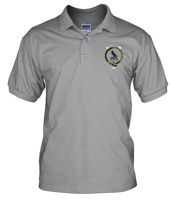 MacDonell Clan Polo Shirt, Scottish Tartan MacDonell Clans Polo Shirt Badge Style - Image 3