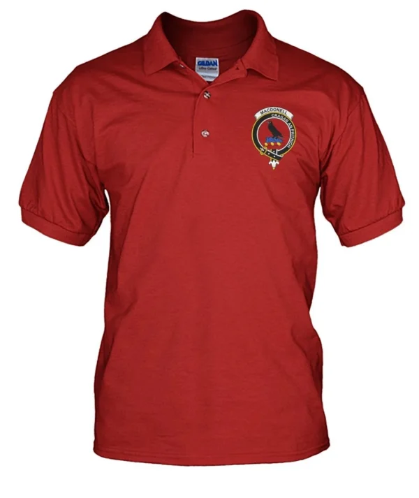 MacDonell Clan Polo Shirt, Scottish Tartan MacDonell Clans Polo Shirt Badge Style - Image 5