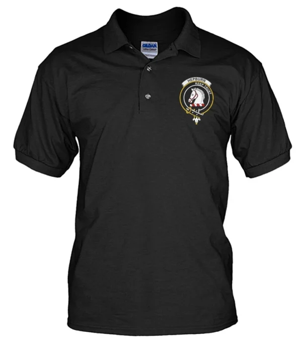 Hepburn Clan Polo Shirt, Scottish Tartan Hepburn Clans Polo Shirt Badge Style - Image 17