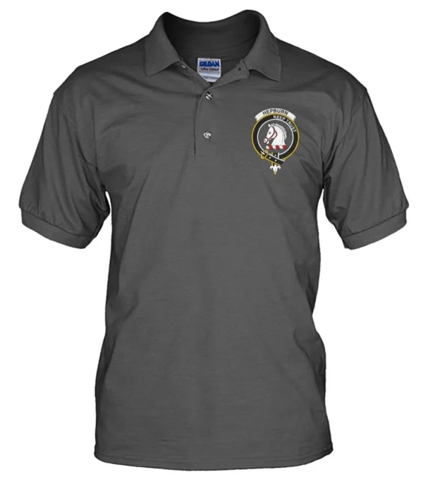 Hepburn Clan Polo Shirt, Scottish Tartan Hepburn Clans Polo Shirt Badge Style - Image 9