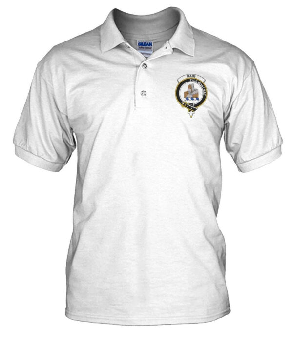 Haig Clan Polo Shirt, Scottish Tartan Haig Clans Polo Shirt Badge Style