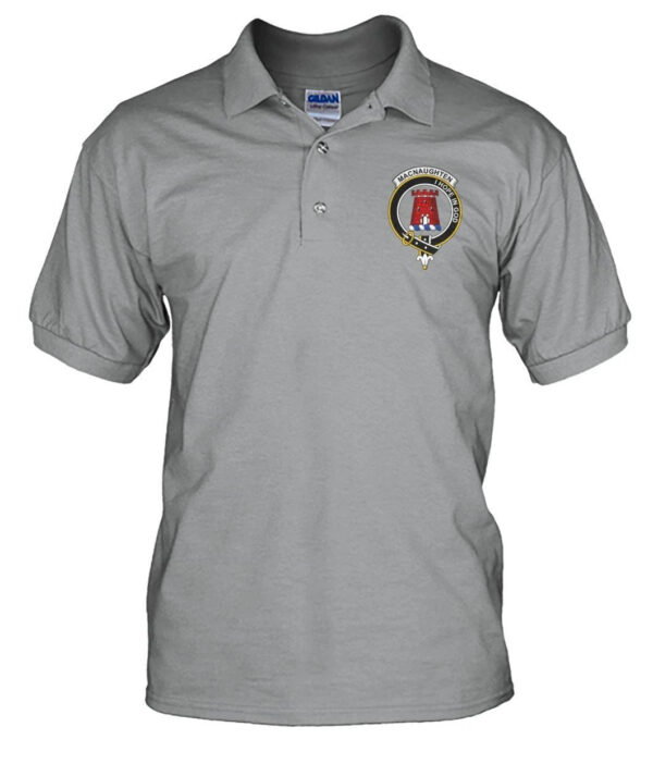 MacNaughten Clan Polo Shirt, Scottish Tartan MacNaughten Clans Polo Shirt Badge Style - Image 3