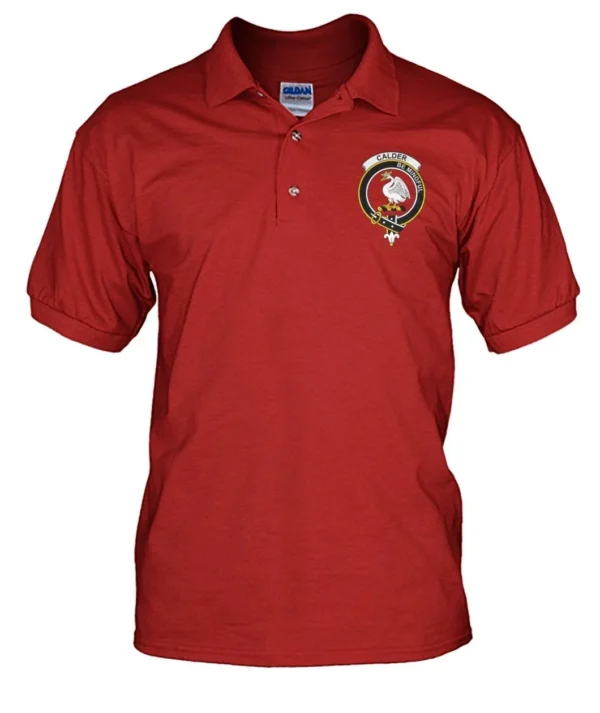 Calder Clan Polo Shirt, Scottish Tartan Calder Clans Polo Shirt Badge Style - Image 5