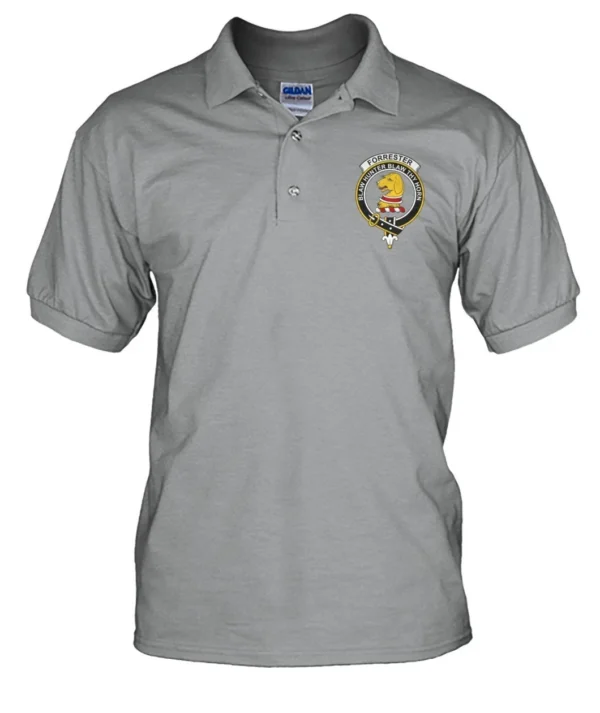 Forrester Clan Polo Shirt, Scottish Tartan Forrester Clans Polo Shirt Badge Style - Image 3