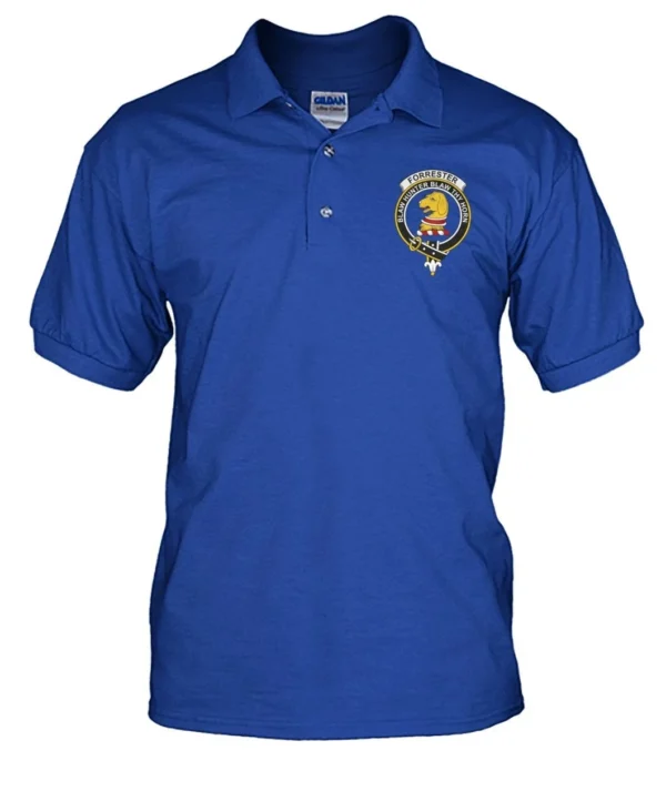 Forrester Clan Polo Shirt, Scottish Tartan Forrester Clans Polo Shirt Badge Style - Image 7