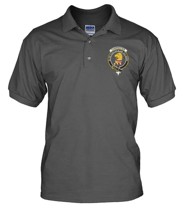 Forrester Clan Polo Shirt, Scottish Tartan Forrester Clans Polo Shirt Badge Style - Image 9