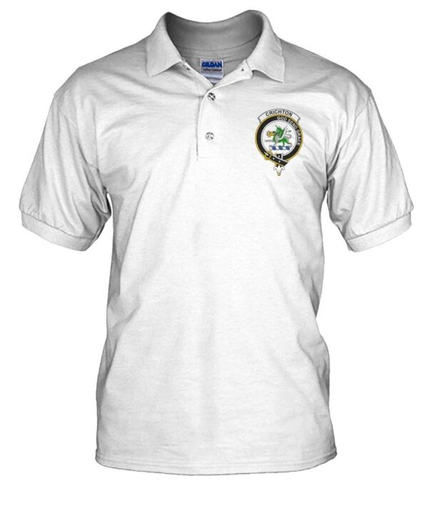 Crichton Clan Polo Shirt, Scottish Tartan Crichton Clans Polo Shirt Badge Style