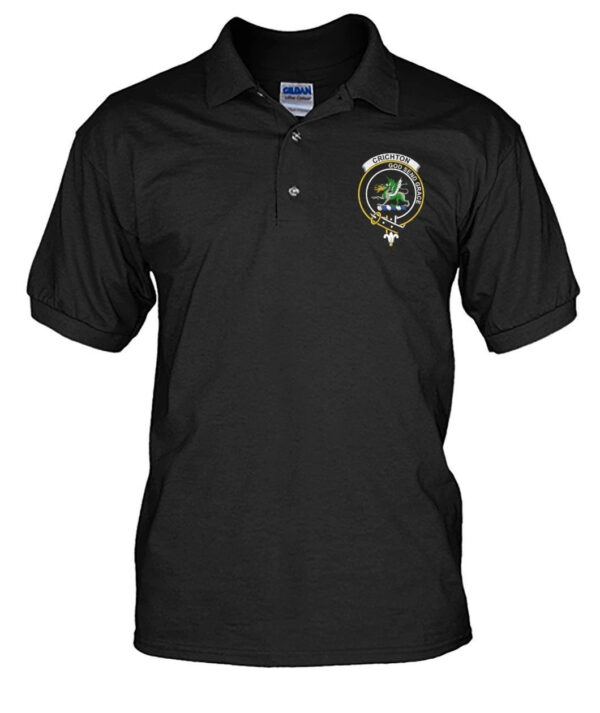 Crichton Clan Polo Shirt, Scottish Tartan Crichton Clans Polo Shirt Badge Style - Image 3