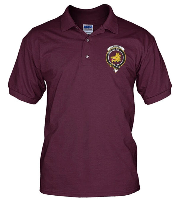 Campbell Clan Polo Shirt, Scottish Tartan Campbell Clans Polo Shirt Badge Style - Image 13