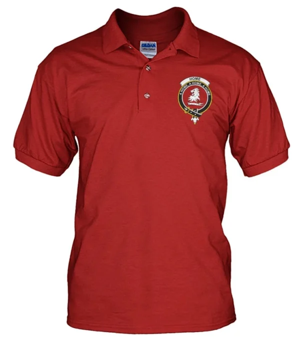 Home Clan Polo Shirt, Scottish Tartan Home Clans Polo Shirt Badge Style - Image 5