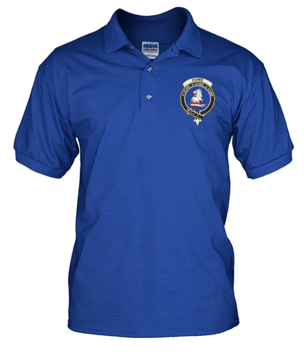 Home Clan Polo Shirt, Scottish Tartan Home Clans Polo Shirt Badge Style - Image 7