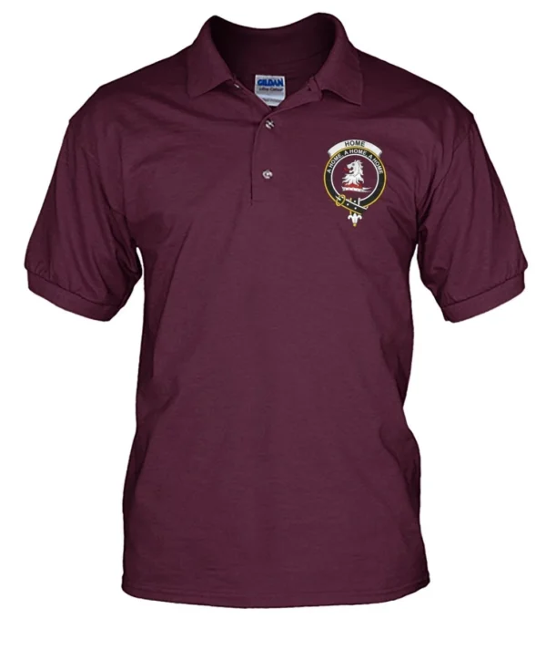 Home Clan Polo Shirt, Scottish Tartan Home Clans Polo Shirt Badge Style - Image 9