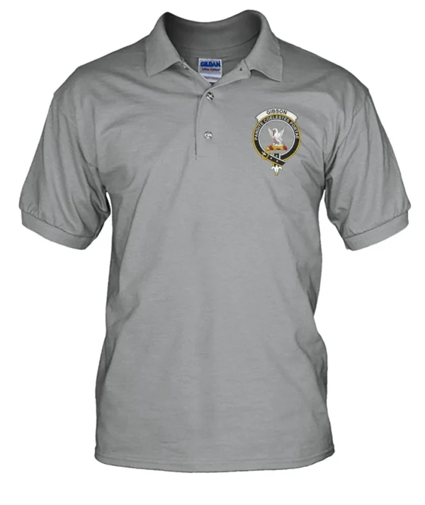 Gibson Clan Polo Shirt, Scottish Tartan Gibson Clans Polo Shirt Badge Style - Image 3