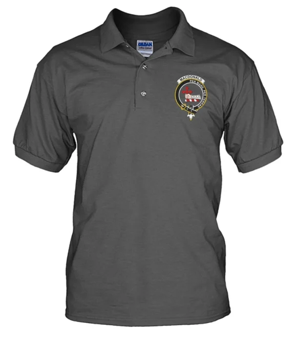 MacDonald Clan Polo Shirt, Scottish Tartan MacDonald Clans Polo Shirt Badge Style - Image 7