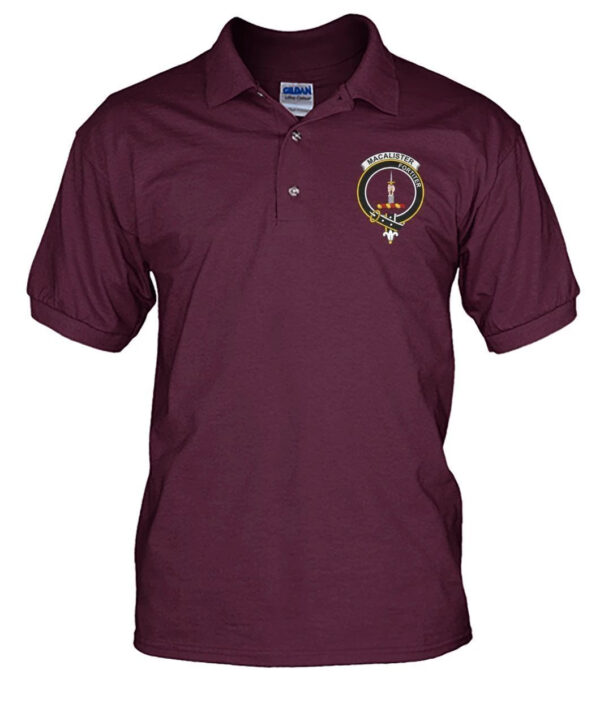 MacAlister Clan Polo Shirt, Scottish Tartan MacAlister Clans Polo Shirt Badge Style - Image 13