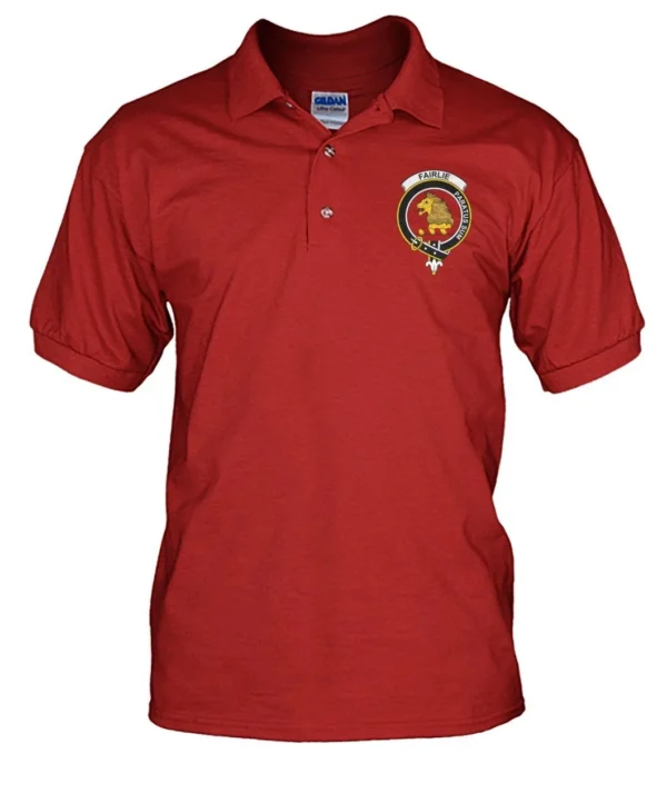 Fairlie Clan Polo Shirt, Scottish Tartan Fairlie Clans Polo Shirt Badge Style - Image 5