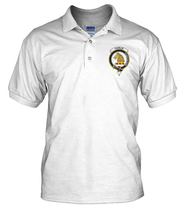 Fairlie Clan Polo Shirt, Scottish Tartan Fairlie Clans Polo Shirt Badge Style