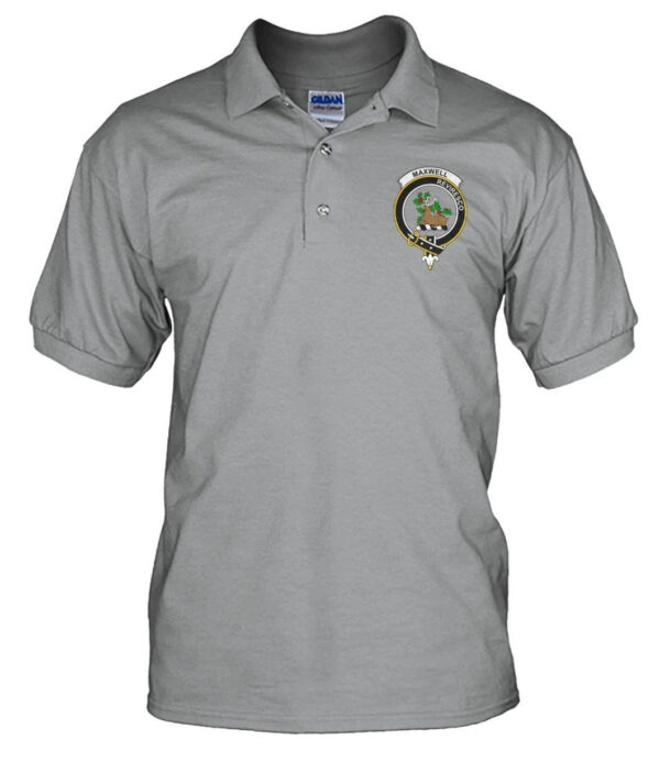 Maxwell Clan Polo Shirt, Scottish Tartan Maxwell Clans Polo Shirt Badge Style - Image 3