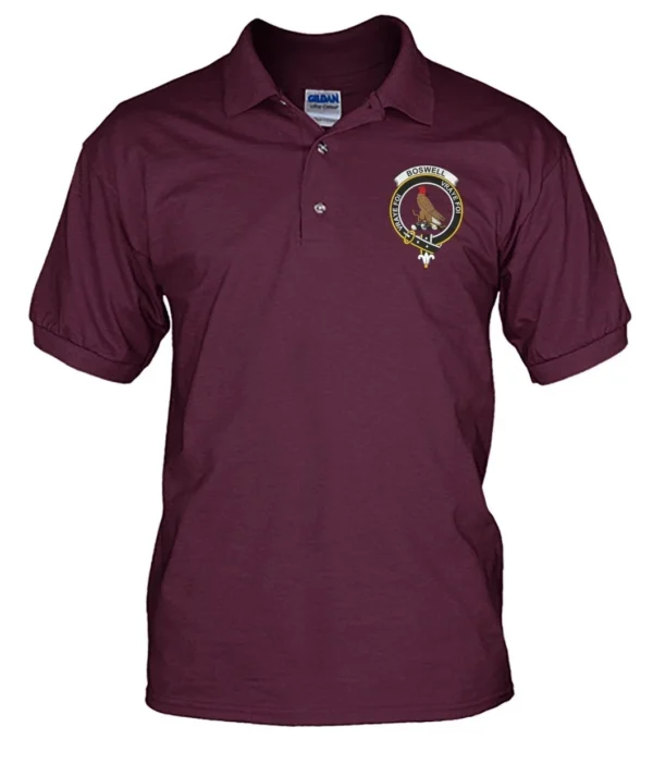 Boswell Clan Polo Shirt, Scottish Tartan Boswell Clans Polo Shirt Badge Style - Image 17