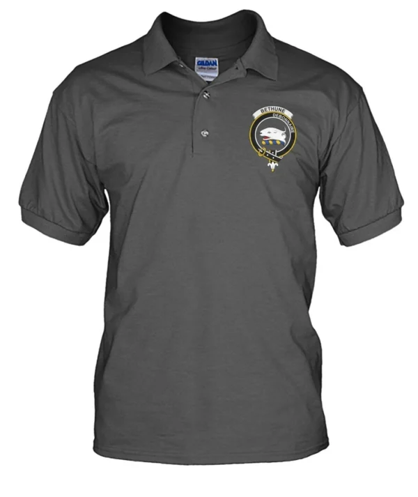 Bethune Clan Polo Shirt, Scottish Tartan Bethune Clans Polo Shirt Badge Style - Image 9