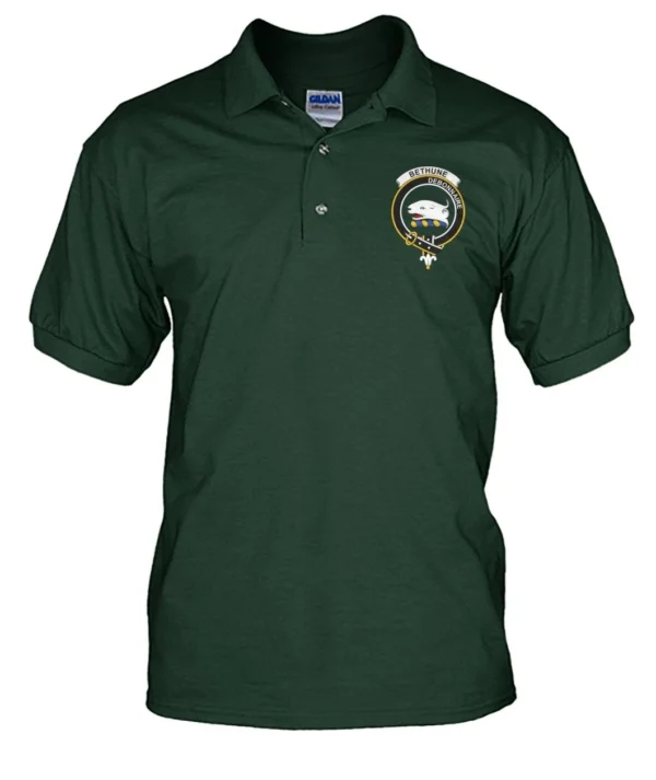 Bethune Clan Polo Shirt, Scottish Tartan Bethune Clans Polo Shirt Badge Style - Image 15