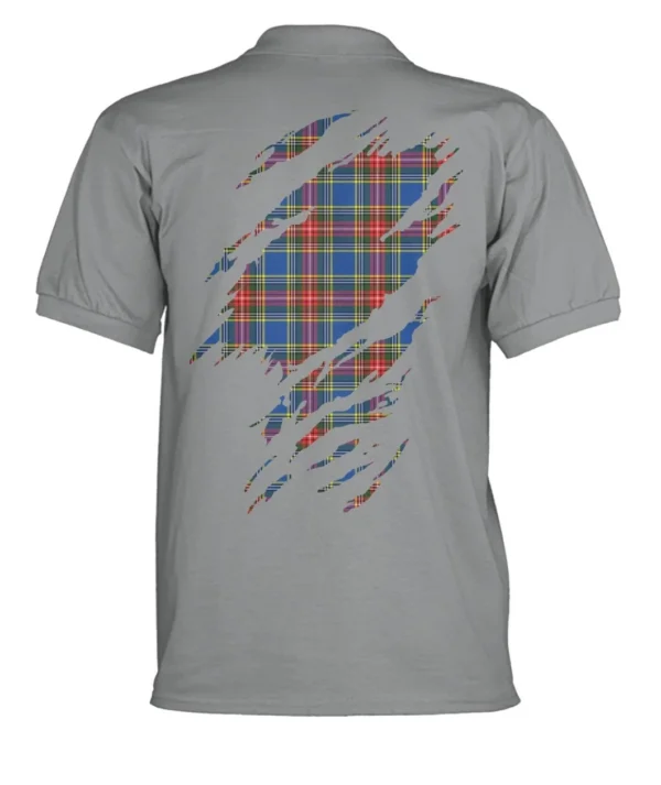 Bethune Clan Polo Shirt, Scottish Tartan Bethune Clans Polo Shirt Badge Style - Image 4