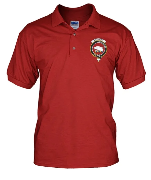 Bethune Clan Polo Shirt, Scottish Tartan Bethune Clans Polo Shirt Badge Style - Image 5