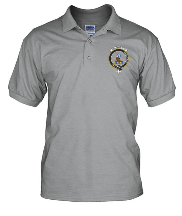 Haliburton Clan Polo Shirt, Scottish Tartan Haliburton Clans Polo Shirt Badge Style - Image 3