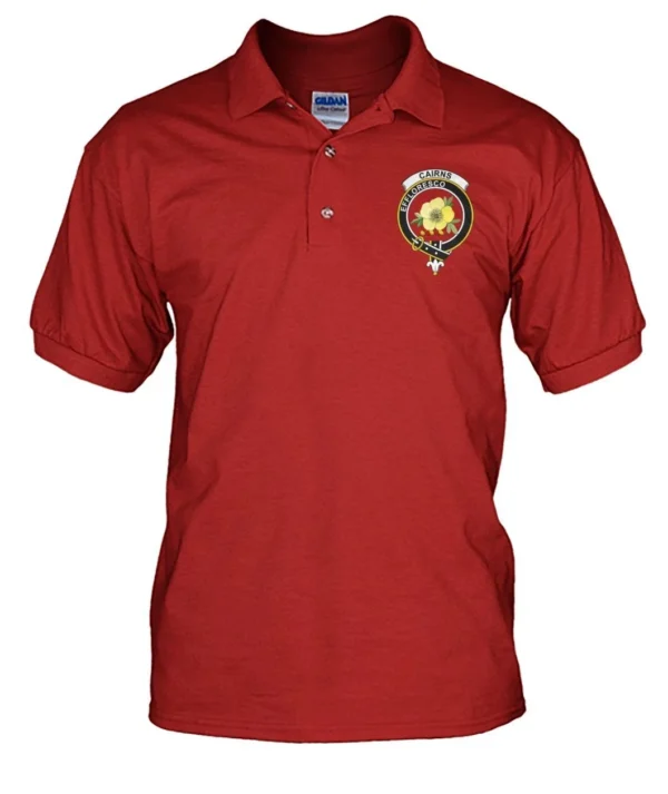 Cairns Clan Polo Shirt, Scottish Tartan Cairns Clans Polo Shirt Badge Style - Image 5