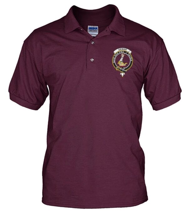 Dewar Clan Polo Shirt, Scottish Tartan Dewar Clans Polo Shirt Badge Style - Image 13