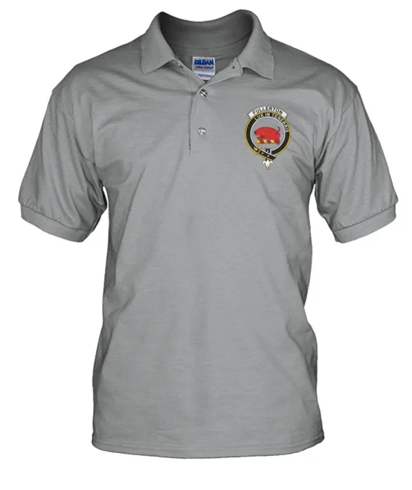 Fullerton Clan Polo Shirt, Scottish Tartan Fullerton Clans Polo Shirt Badge Style - Image 3