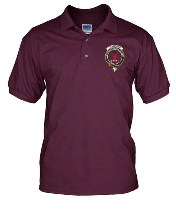 Crawford Clan Polo Shirt, Scottish Tartan Crawford Clans Polo Shirt Badge Style - Image 13